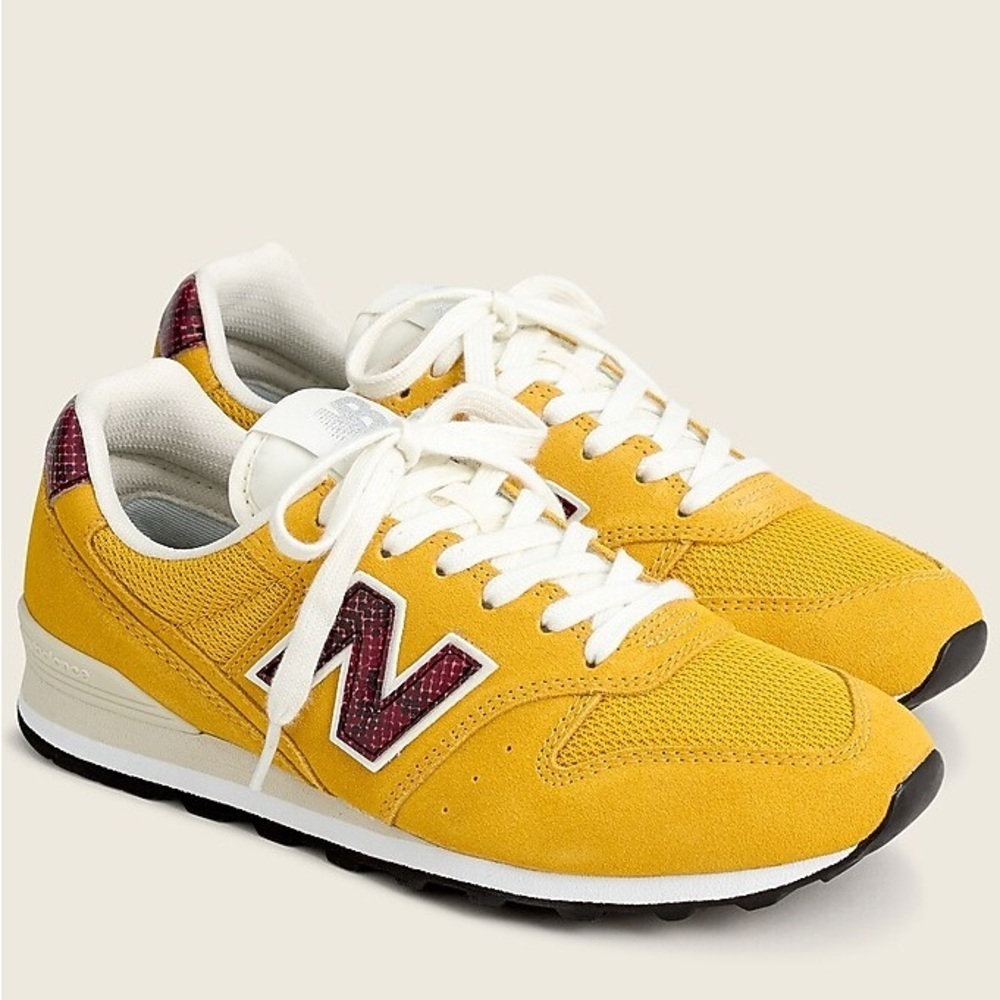 New Balance x J. Crew 996 Sneakers Bronzed/Red Ochre Snakeskin Mustard | Sz 7.5